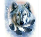 Pintura de diamante 5D DIY  Animal lobo  bordado de diamantes de imitación 3D punto de cruz decoración del hogar 5D 30x30CM