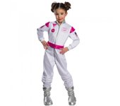 barbie Disfraz de astronauta para niña M color rosa/blanco