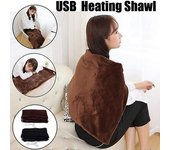 Manta térmica portátil con USB, chal calefactor eléctrico, manta para calentar el cuerpo, envoltura para las piernas de invierno para uso en el hogar, la oficina y al aire libre azul marino