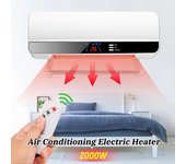 Aire acondicionado montado en la pared con pantalla LED, ventilador calentador eléctrico, temporizador de Control remoto PTC para el hogar, calentador de 3 engranajes resistente al agua, 220V
