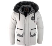 Abrigo acolchado grueso de invierno para hombre, informal, versátil, de moda, de alta calidad, con cuello alto XS negro