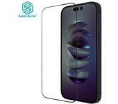 Protector de pantalla de vidrio templado NILLKIN para iPhone 14 Pro Max, antiarañazos, huellas dactilares, pantalla completa, antideslumbrante CP + Pro 9H, película de pantalla antiexplosión iPhone 14 Pro Max negro