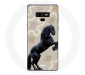 Coque pour Samsung Galaxy Note 9 Frison Noir Race de cheval
