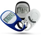 Podómetro de inducción 3D con mosquetón, llavero, pasos, distancia, calorías, fitness, correr, electrónico