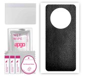 apgo Protective Skin Sticker for the back compatible with Honor Magic4 Ultimate, Wrap Film, Foil, Vinyl - Pattern Black Leather