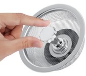 Filtro de malla para fregadero de cocina de acero inoxidable, coladores de alcantarillado, desagües de piso para baño, trampa de filtro para orificio de drenaje de desechos plata