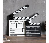 30 x 27cm Hanging Decoration Cinema Photography Prop Video Scene Clapboard Clapperboard TV Movie Black (20x20cm)