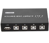 Conmutador de intercambio manual USB 2.0 de 24 puertos para PC, impresora y escáner (4 puertos)