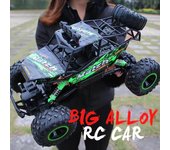Nuevo 1:12 / 1:Coche RC 4WD de 16 pulgadas con luces LED, control remoto por radio de 2,4 G, buggy todoterreno, camiones de control, juguetes para niños 28cm negro