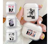 Funda protectora suave de Anime Denji Chainsaw Man para Apple Airpods 1, 2, 3 Pro, funda transparente de Pochita Makima para AirPods Airpods pro