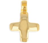 Les Trésors De Lily [Q3307] - Colgante de cruz bañado en oro - 12 x 12 mm oro