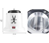 Esterilizadores de herramientas para uñas, herramientas de manicura de acero inoxidable, olla esterilizadora, esterilización a alta temperatura UK Plug blanco