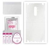 apgo Protective Skin Sticker for the back+sides compatible with Xiaomi Redmi 9, Full Wrap Film, Foil, Vinyl - Pattern Matte Transparent