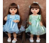 KEIUMI-Muñeca realista de bebé Reborn, juguete de cuerpo completo de 55 cm, vinilo de silicona, Boneca, regalos de cumpleaños para niños 55cm marrón
