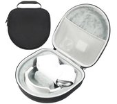 Estuche de viaje para auriculares con asa, forro suave, diseño de doble cremallera, resistente a golpes, resistente a impactos, bolsa de almacenamiento para auriculares inalámbricos para Airpods Max