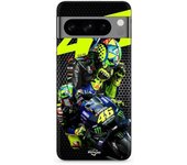 Coque - MANIACASE - Google Pixel 8a Pro - Souple - Noir - Valentino Rossi Logo Motogp monster