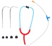 Estetoscopio binaural para audífonos, reducción de ruido, accesorio para audífonos, herramienta para el cuidado de la salud, rojo rojo