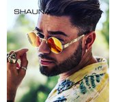 SHAUNA Vintage Mujeres Steampunk Gafas de Sol Retro Hombres Gafas de Sol Redondas UV400