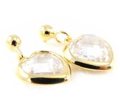 Les Trésors De Lily [H2607] - Pendientes 'Linda' chapados en oro blanco oro
