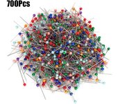 700 Uds Color costura perla Pin redondo máquina de coser posicionamiento aguja ramillete Pin