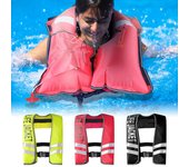 Chaleco salvavidas inflable para adultos, chaleco salvavidas para adultos, traje flotador de seguridad para deportes acuáticos, kayak, pesca Manual rojo