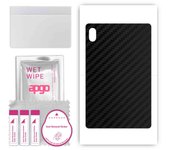 apgo Protective Skin Sticker for the back compatible with Huawei MatePad 11 2023, Wrap Film, Foil, Vinyl - Pattern Carbon Black
