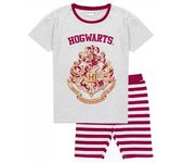 Conjunto de pijama con pantalón corto y escudo de Hogwarts para mujer/señora de Harry Potter L rojo/gris