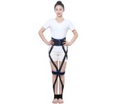 Beautiful legs and height correction knee and calf unisex [BERESHITH] increase! O-leg/X-leg belt, leggings, (L, blue) azul