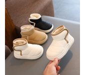 Zapatos casuales sencillos de moda para niños, botas de nieve de terciopelo, zapatos de algodón de color sólido, zapatos coreanos para niños pequeños, botas cortas 36 yards inner length about 22.2CM