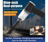 Aspiradora portátil para coche, mini aspiradora, aspiradora de mano inalámbrica, para uso doméstico, seca y húmeda. negro