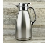 Olla con aislamiento al vacío de estilo europeo de acero inoxidable 304, gran capacidad para agua caliente de hotel o hogar. 1800ml plata