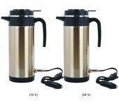 Calentador de agua para camión y coche OZ, 1200 ML, hervidor caliente para coche, 120/240 W, 12/24 V, apagado automático 12v