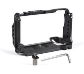 Andoer Jaula para cámara Jaula de aleación de aluminio para cámara de vídeo con ranura para llave magnética Montaje con zapata fría Arca negro