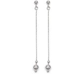 Les Trésors De Lily [R3719] - Boucles Argent 'Billes' argenté (rhodié) - 70x6 mm plata