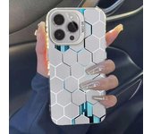 Funda de lujo con diseño de cubo de panal Cyberpunk para iPhone 16, 15, 14, 13, 12, 11 Pro, XR, XS Max, 7, 8 Plus, suave y a prueba de golpes For iPhone 14 Pro