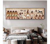 Pintura en lienzo de hechos religiosos del Antiguo Egipto abstracto, carteles e impresiones de Cuadros, imagen artística de pared para decoración de sala de estar 20cm×40cm NoFrame