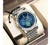 Relojes para hombre de las mejores marcas, relojes deportivos grandes, relojes de pulsera de cuarzo de acero militar de lujo para hombre, cronógrafo, diseño dorado, reloj masculino negro