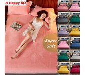 Sábana ajustable con banda elástica, Funda de colchón súper suave de lana, Sábana gruesa de franela, Protector antipolvo, decoración de cama Only 2 pcs Pillowcase azul