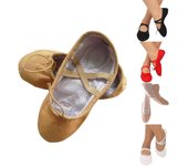 Zapatos de ballet para adultos para mujer, zapatos de punta con garra de gato, zapatos de baile de tela 22