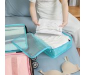 Organizador de maletas de viaje: Bolsa para empacar ropa y ropa interior Small size azul cielo