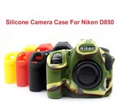 Funda de silicona suave para cámara Nikon D850, funda protectora para el cuerpo, funda de goma con apertura de batería, funda para cámara Nikon D850 camuflaje