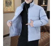 Chaqueta de algodón con cuello alto para hombre, Chaqueta de algodón de algodón con plumón de invierno, Nueva marca de tendencia de invierno para hombre, Color sólido, Chaqueta de algodón grande, Ropa para hombre 4XL