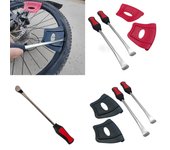 Juego de herramientas de palanca para cambio de neumáticos de motocicletas y bicicletas, kit de cucharas de aleación para neumáticos de automóviles, empuñaduras fáciles para mantenimiento de reparación de neumáticos negro