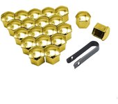 20 tapas para tuercas de rueda de coche de 21 mm, cubiertas para neumáticos interiores hexagonales con herramienta de extracción, exteriores hexagonales
