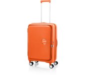 Maleta de transporte CURIO Spinner expandible con apertura tipo libro, 68 cm, color naranja brillante [American Tourister] 68/25 75/91 L, 3,9 kg