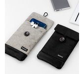 Bolsa organizadora para cargador de viaje, teléfono móvil, electrónica portátil, auriculares, banco de energía, cable de datos, accesorios, bolsa de almacenamiento negro