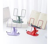 Soporte portátil para libros, soporte ajustable para lectura, soporte para libros de recetas, soporte para teléfono celular, soporte para libros de cocina, libros de texto, soporte para tableta rojo