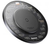 Baseus 15W Fast Wireless Charger with 1m USB-C to USB-C 24W Cable - Black