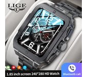 Reloj inteligente 2023 con asistente de voz, frecuencia cardíaca, llamada Bluetooth, reloj deportivo resistente al agua para hombres, relojes inteligentes para hombres silicone strap blanco