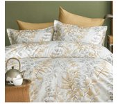Parure de couette réversible  100% Satin de coton Peigné  / 82 fils /cm² - OccBeige